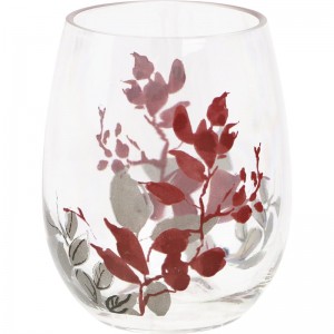 Corelle Kyoto Leaves 16 oz. Acrylic Stemless Wine Glass REL2465